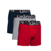 Under Armour Charged Cotton 6in Ανδρικά Boxer 3 Pack (Μπλε Σκούρο/Γκρι/Κόκκινο)-1363617-600