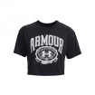 Under Armour Collegiate Crop SS T-Shirt (Μαύρο)-1379402-001
