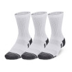 Under Armour Training Performance Cotton 3pk Mid Socks (White)-1379530-100