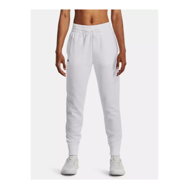 Under Armour Womens Rival Fleece Joggers (White)-1379438-100