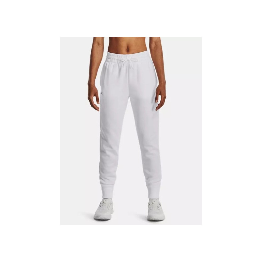 Under Armour Womens Rival Fleece Joggers (White)-1379438-100