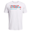 Under Armour T-Shirt Colorblock Wordmark - (White)-1382829-100
