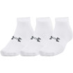 Under Armour Unisex Essential 3-Pack Low Socks (White/Gray)-1382958-100