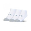 Under Armour HeatGear No Show Socks 3-Pack (White)-1346755-100