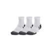 Under Armour Performance Tech Quarter Socks 3-Pack (White)-1379510-100