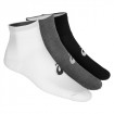 Asics 3PPK Quarter Sock (Λευκό/Γκρι/Μαύρο)-155205-0701