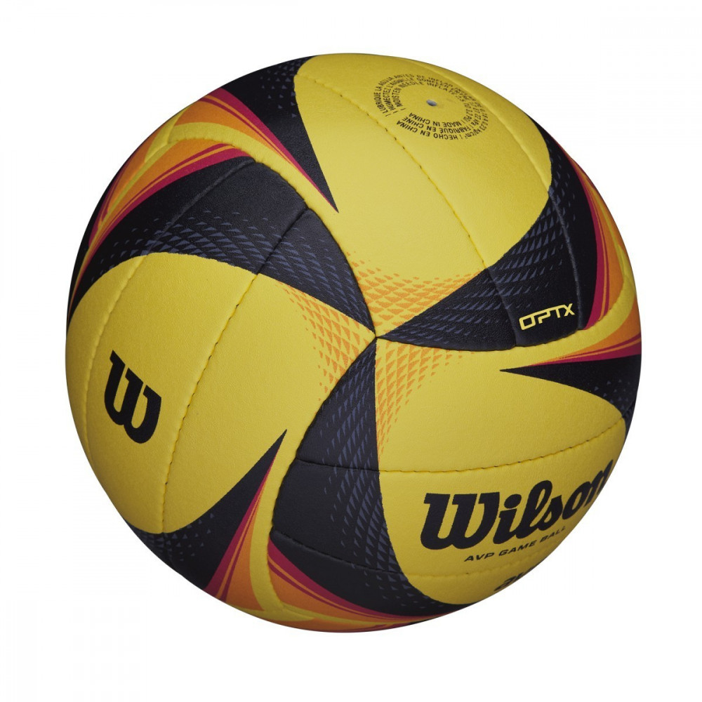 Wilson OPTX AVP Game Volleyball (Black/Yellow/Orange)-WTH00020XB