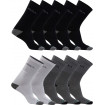 GSA Κάλτσες Crew Extra Cushioned 10 ζευγάρια (Λευκό/Μαύρο/Γκρι)-8181011-50