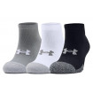 Under Armour Heatgear Locut Socks 3 Pairs (Black-White-Gray)-1346753-035