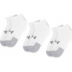 Under Armour Heatgear Locut Socks 3 Pairs (White)-1346753-100