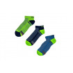 GSA Performance Men No-Show Socks 3 Pairs (Navy/Light Green/Royal)-911448-53