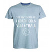 T-shirt with Volleyball Logo Coach (Blue)-VHST4