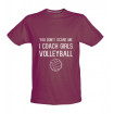 T-shirt with Volleyball Logo Coach (Burgundy)-VHST5