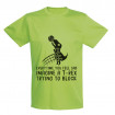 T-shirt with Volleyball Logo T-Rex Plays Volleyball (Light Green)-VHST12