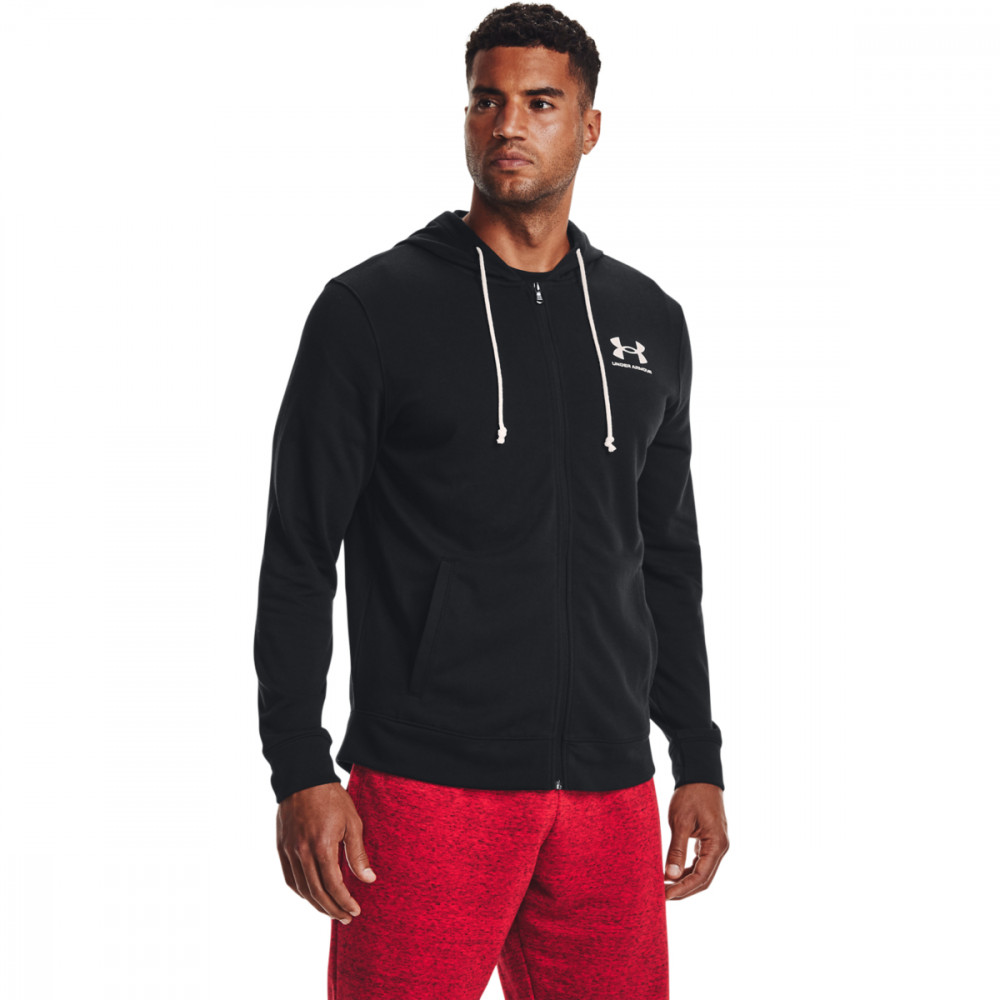 Under Armour Rival Terry Hoodie (Black)-1370409-001