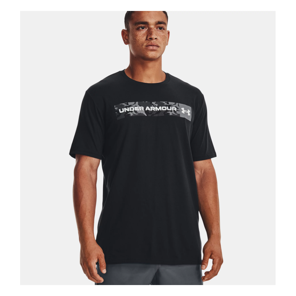 Under Armour Chamo Chest Stripe Men's T-Shirt (Black)-1376830-001