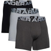 Under Armour Charged Cotton 6in Ανδρικά Boxer 3 Pack (Μαύρο/Ανθρακί/Γκρι)-1363617-012